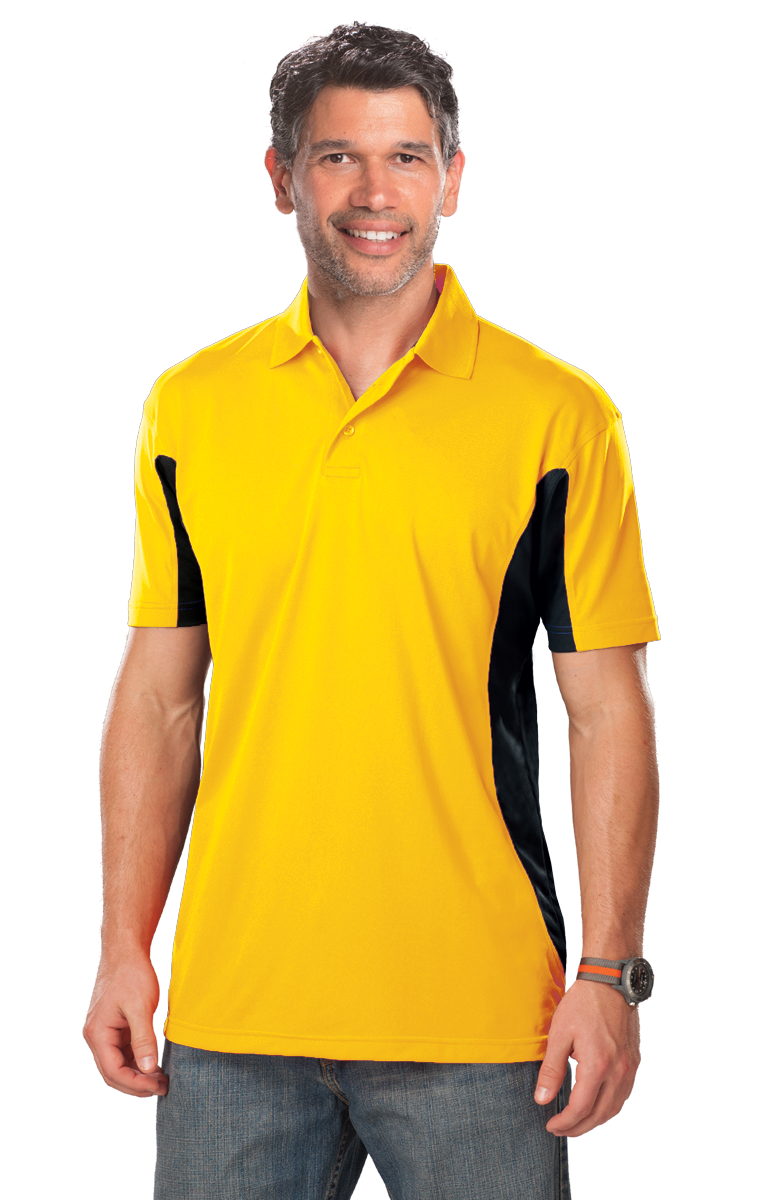 Blue Generation Men's Poly Colorblock Polo-7
