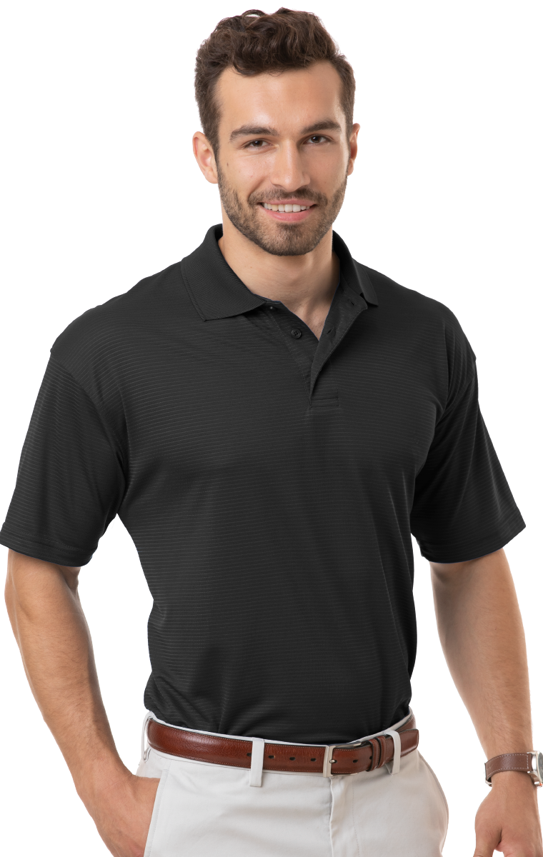 Blue Generation Men's Poly/Rayon Tonal Stripe Polo-2