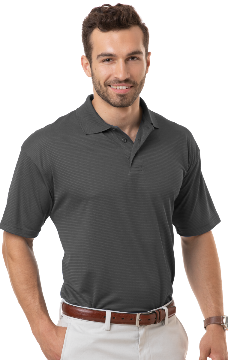 Blue Generation Men's Poly/Rayon Tonal Stripe Polo-3