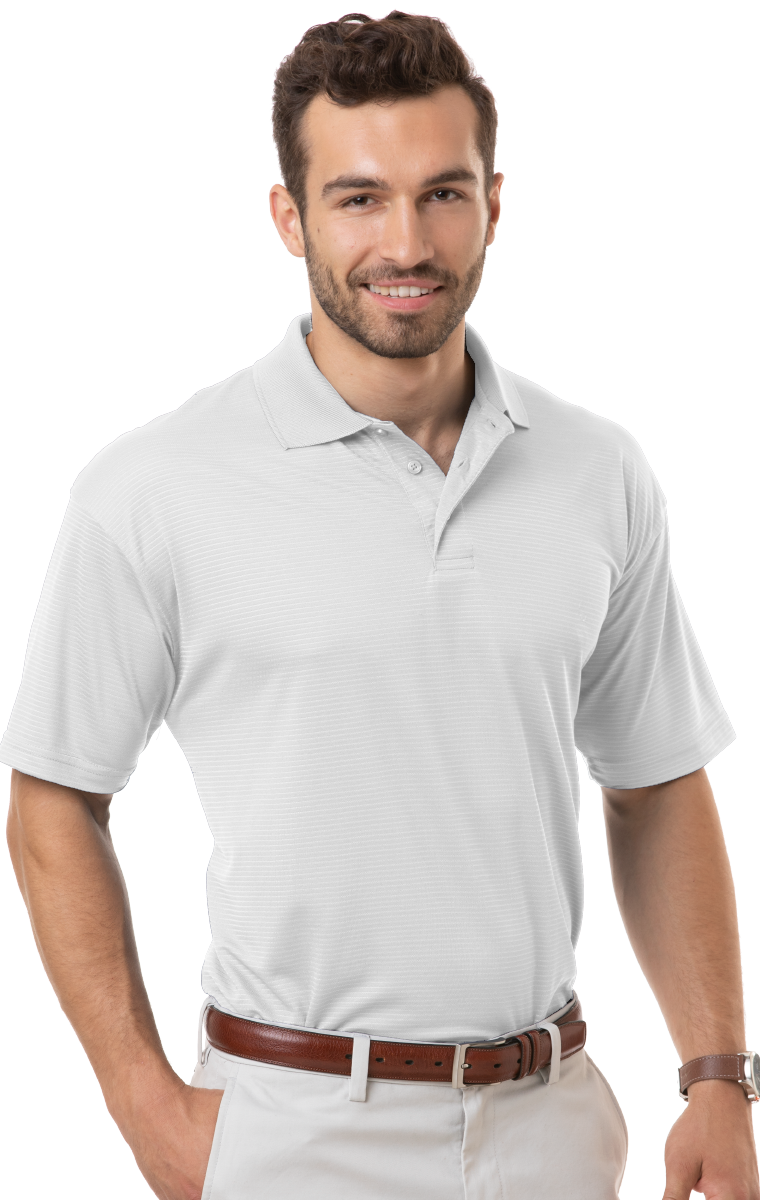 Blue Generation Men's Poly/Rayon Tonal Stripe Polo-7