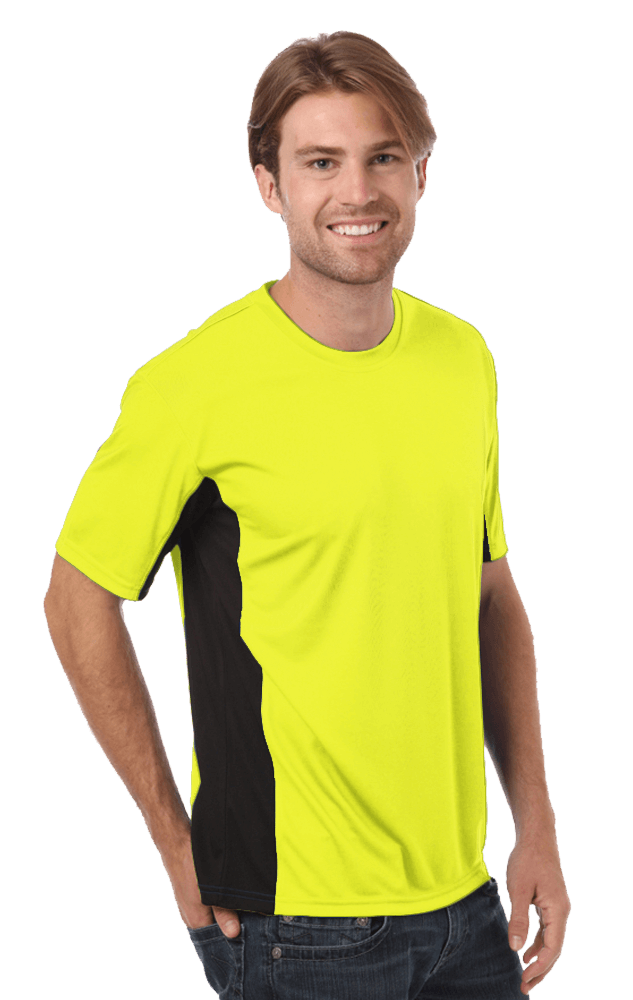 Blue Generation Men's Moisture Wicking Color Block Tee-3
