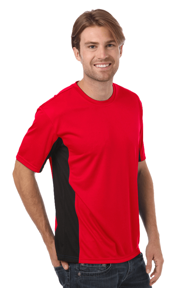 Blue Generation Men's Moisture Wicking Color Block Tee-4