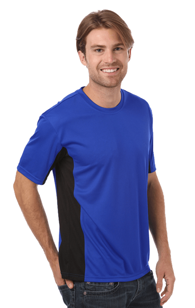Blue Generation Men's Moisture Wicking Color Block Tee-5