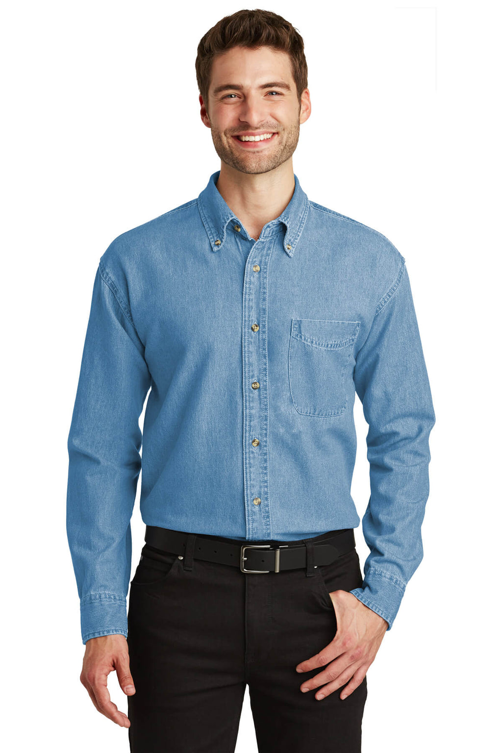 Port Authority TALL Long Sleeve Denim Shirt