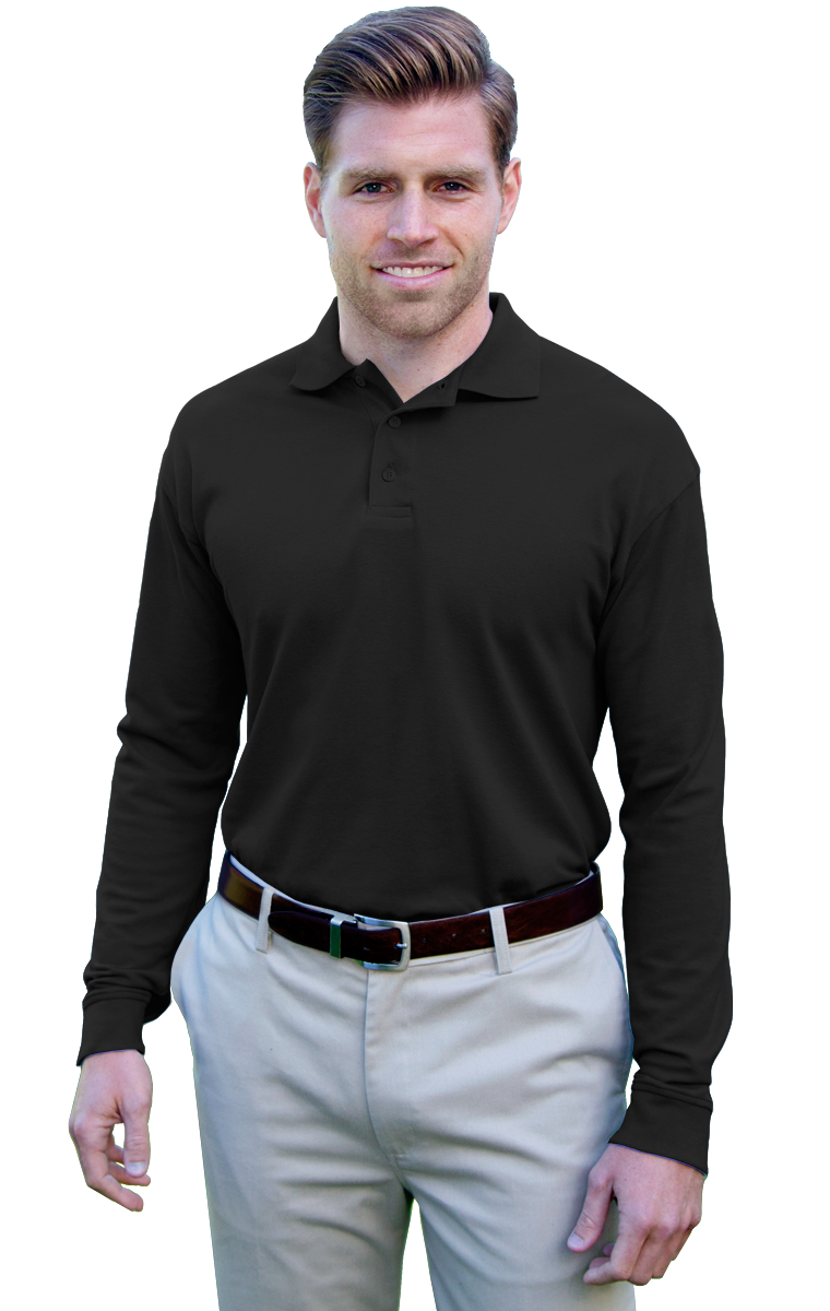 Blue Generation Long Sleeve Pique Polo