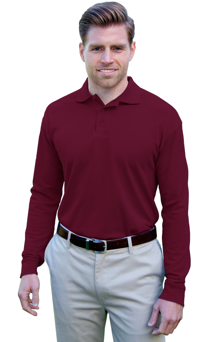 Blue Generation Long Sleeve Pique Polo-2