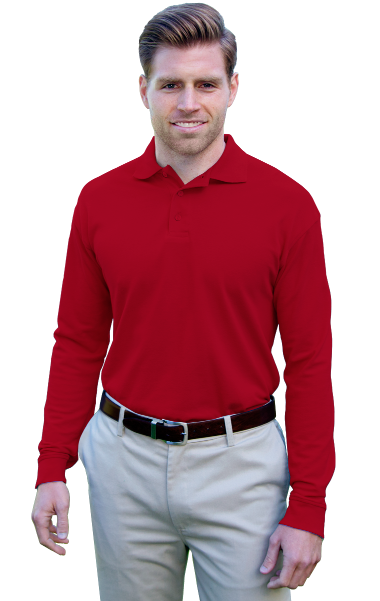 Blue Generation Long Sleeve Pique Polo-4
