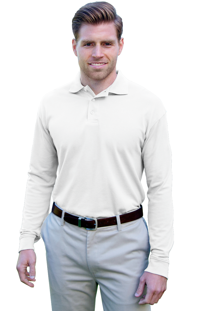 Blue Generation Long Sleeve Pique Polo-6