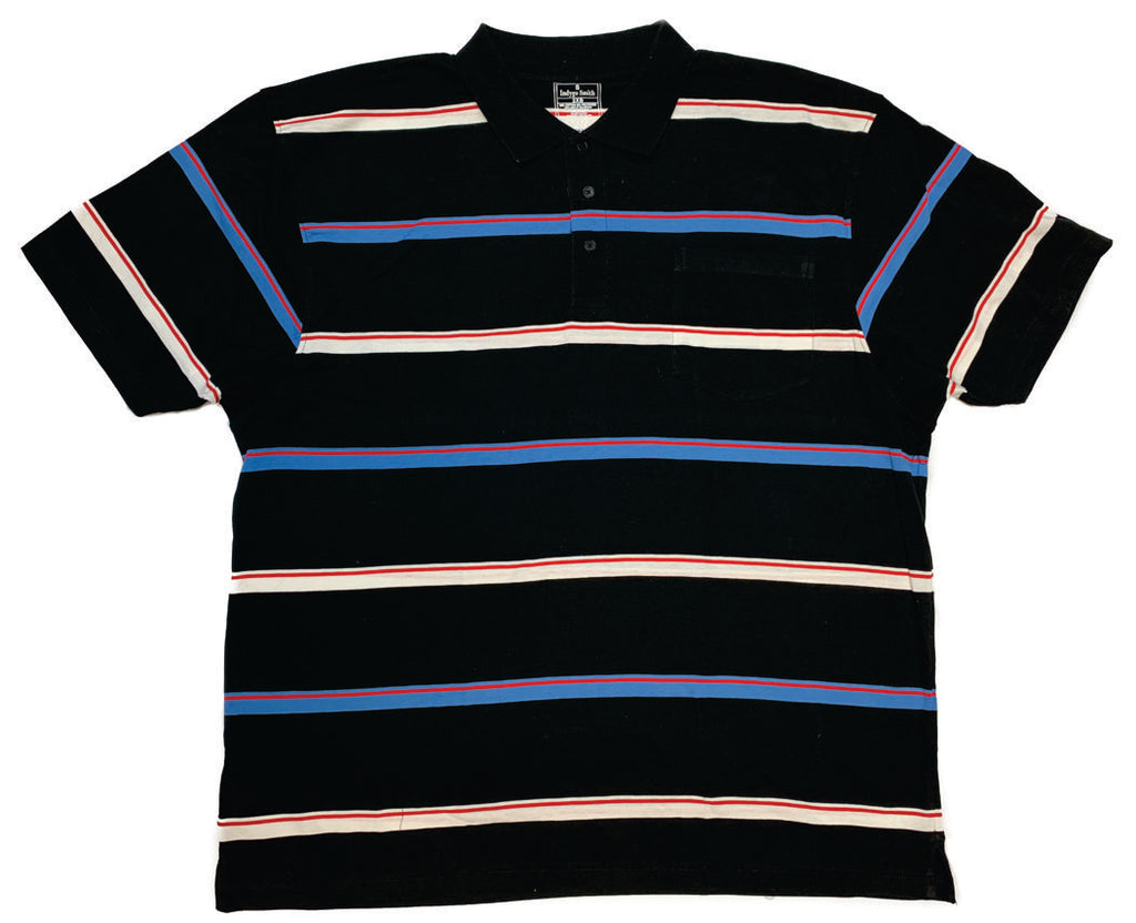 Foxfire Men's Striped Poly/Cotton Polo black