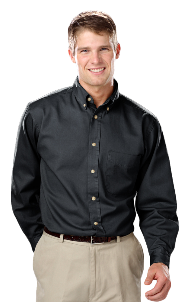 Blue Generation Men's TALL Long Sleeve Cotton Twill Shirt-8