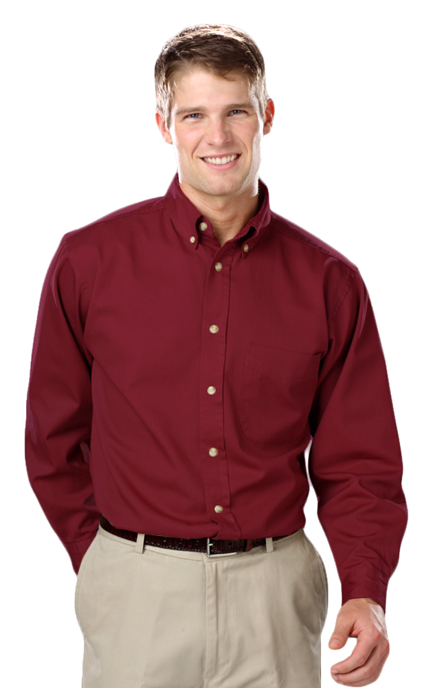 Blue Generation Men's TALL Long Sleeve Cotton Twill Shirt-18
