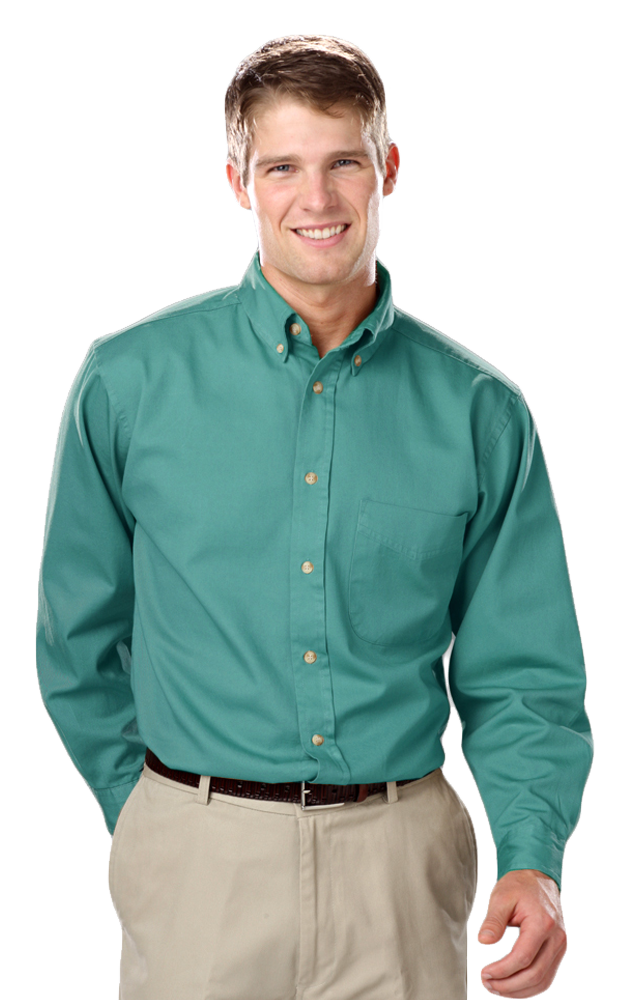 Blue Generation Men's TALL Long Sleeve Cotton Twill Shirt-17