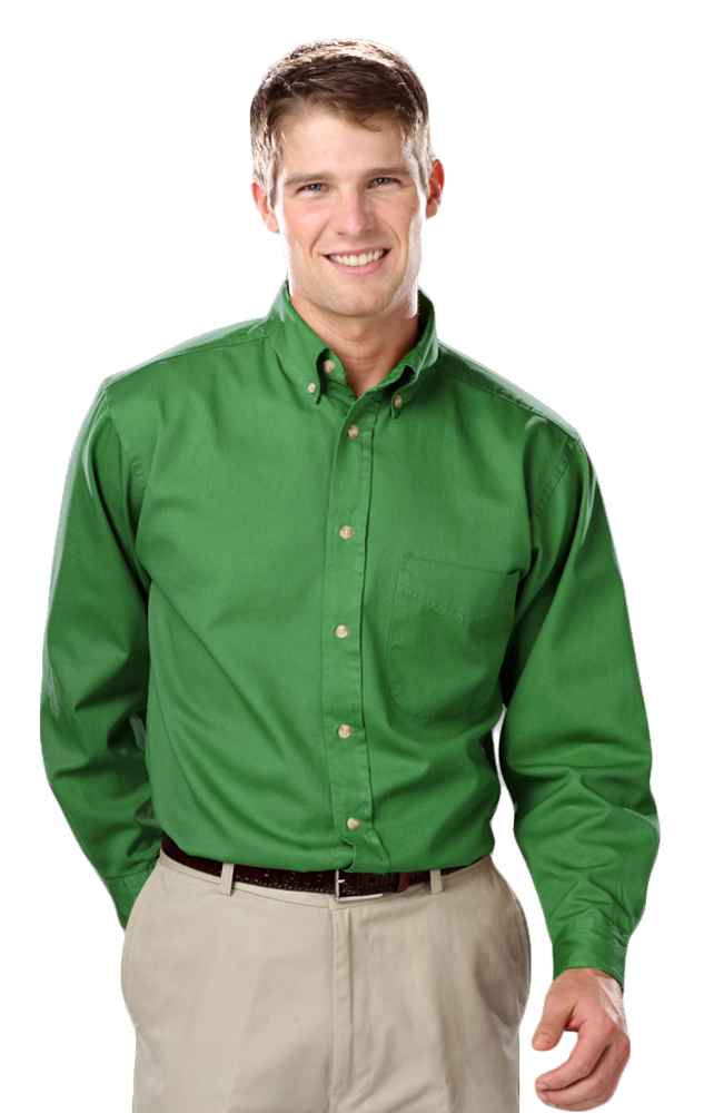 Blue Generation Men's TALL Long Sleeve Cotton Twill Shirt-9