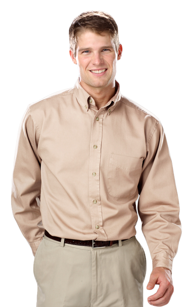 Blue Generation Men's TALL Long Sleeve Cotton Twill Shirt-2