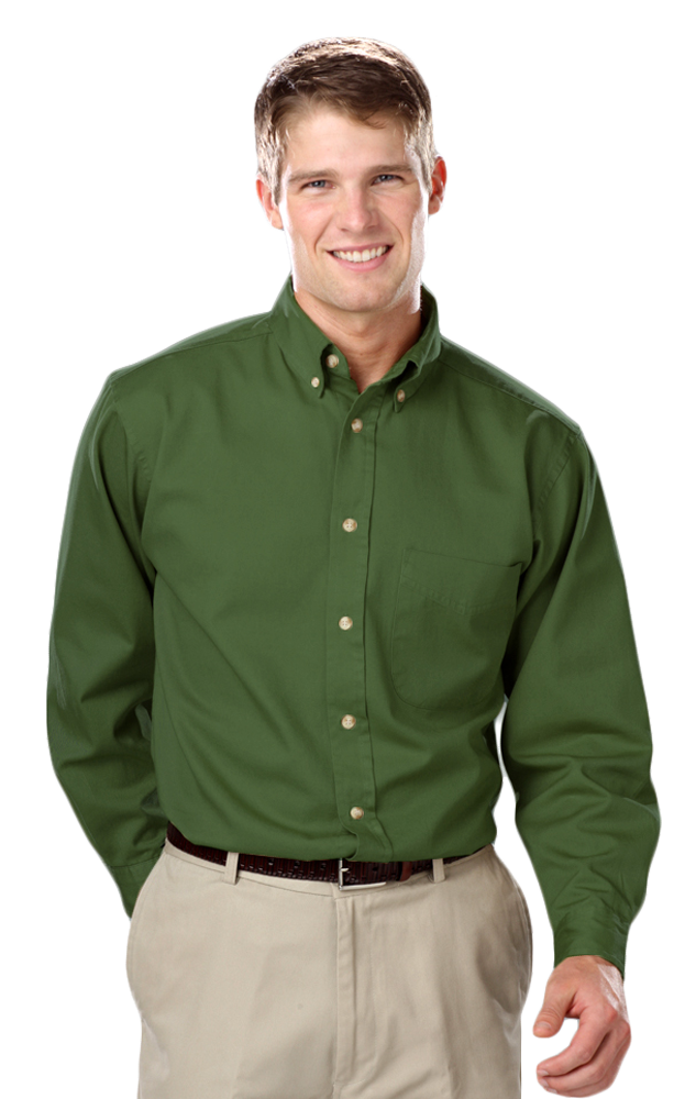 Blue Generation Men's TALL Long Sleeve Cotton Twill Shirt-11