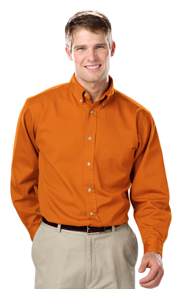 Blue Generation Men's TALL Long Sleeve Cotton Twill Shirt-19