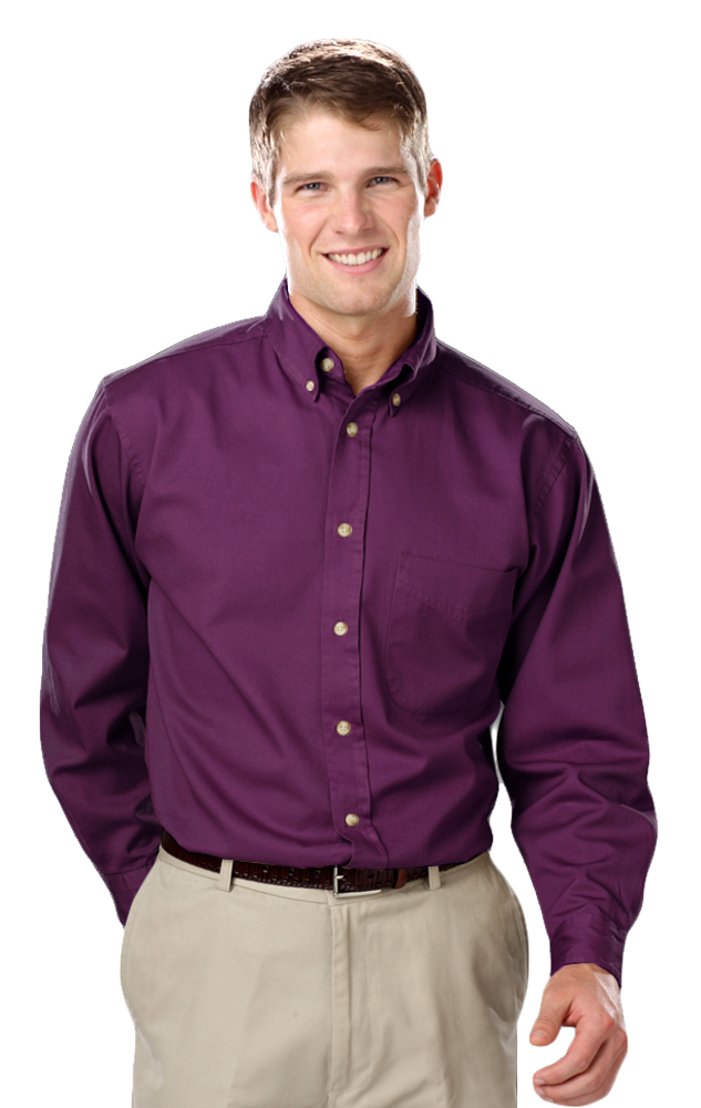 Blue Generation Men's TALL Long Sleeve Cotton Twill Shirt-10