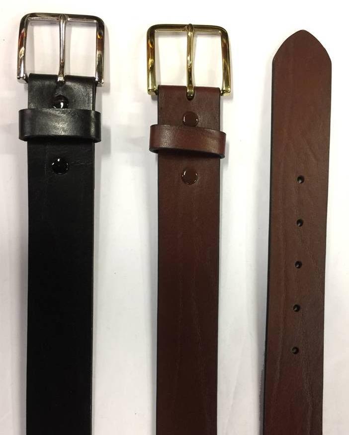Big Man Leather Belt With Grain Pattern