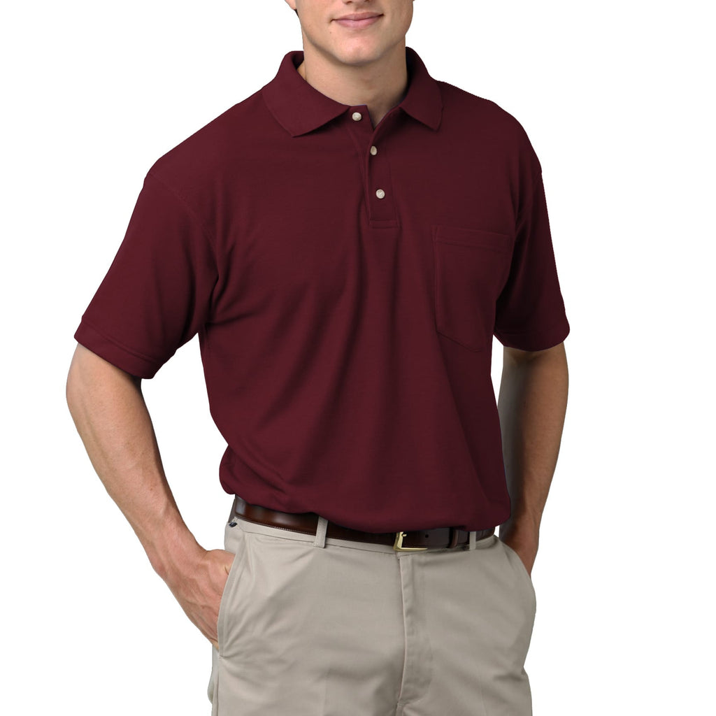 Blue Generation Men's 60/40 Pique Polo Shirt With Pocket-6