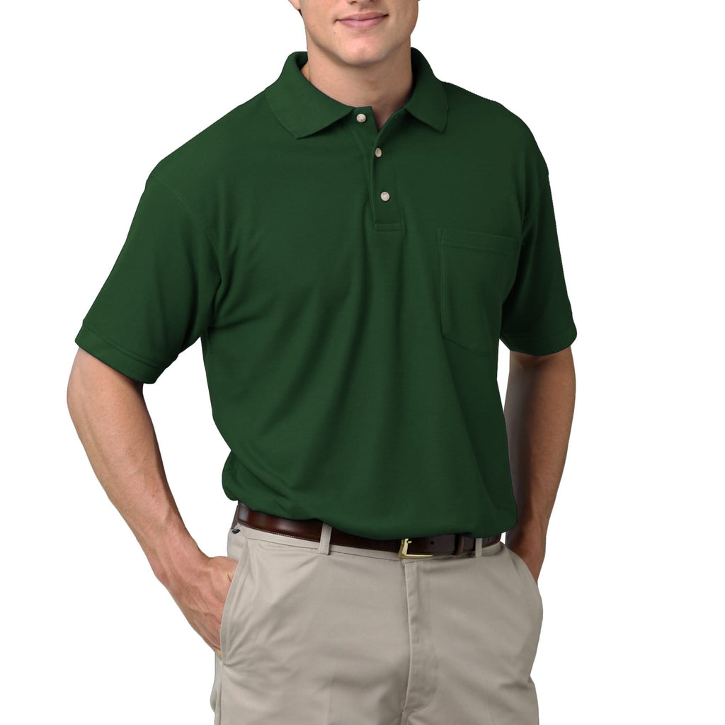 Blue Generation Men's 60/40 Pique Polo Shirt With Pocket-7