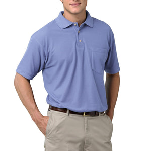 Blue Generation Men's 60/40 Pique Polo Shirt With Pocket