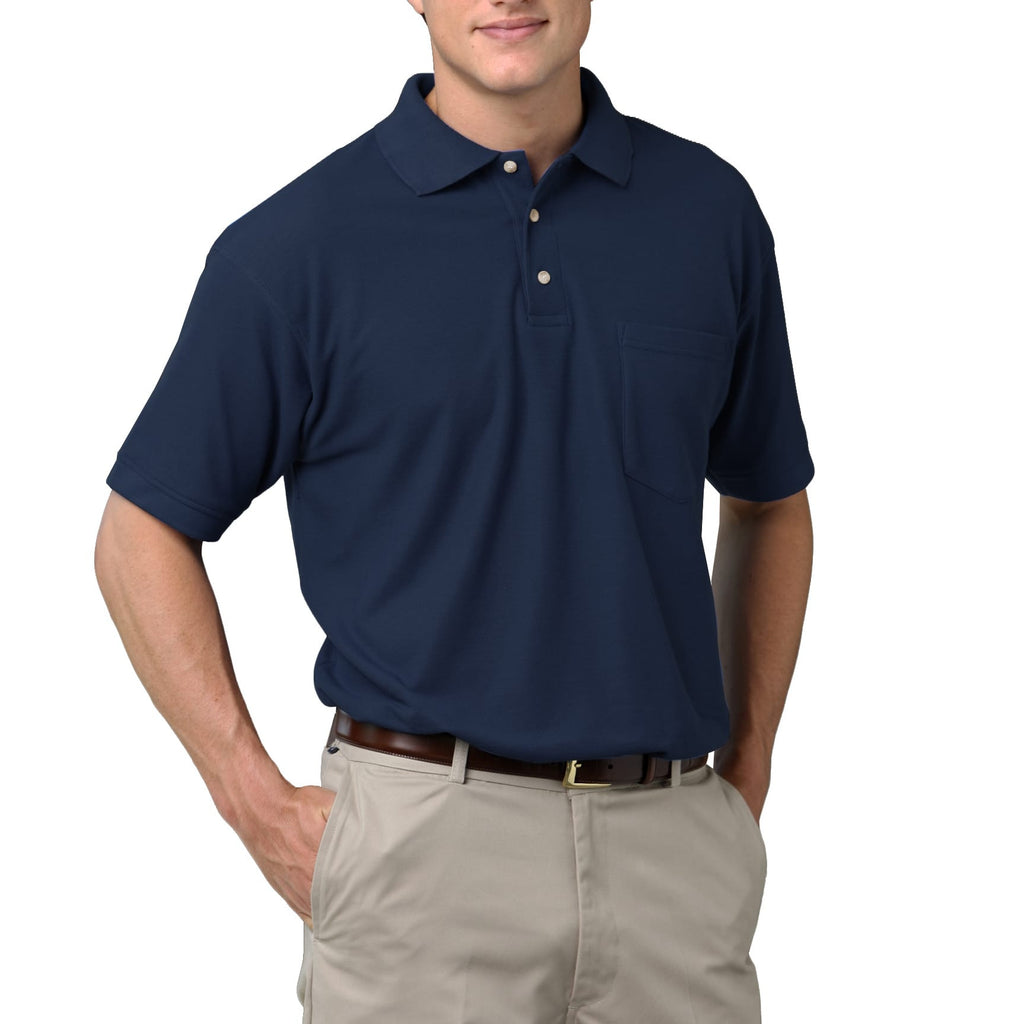 Blue Generation Men's 60/40 Pique Polo Shirt With Pocket-9
