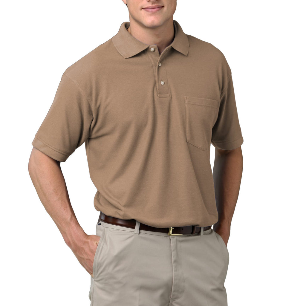 Blue Generation Men's 60/40 Pique Polo Shirt With Pocket-2