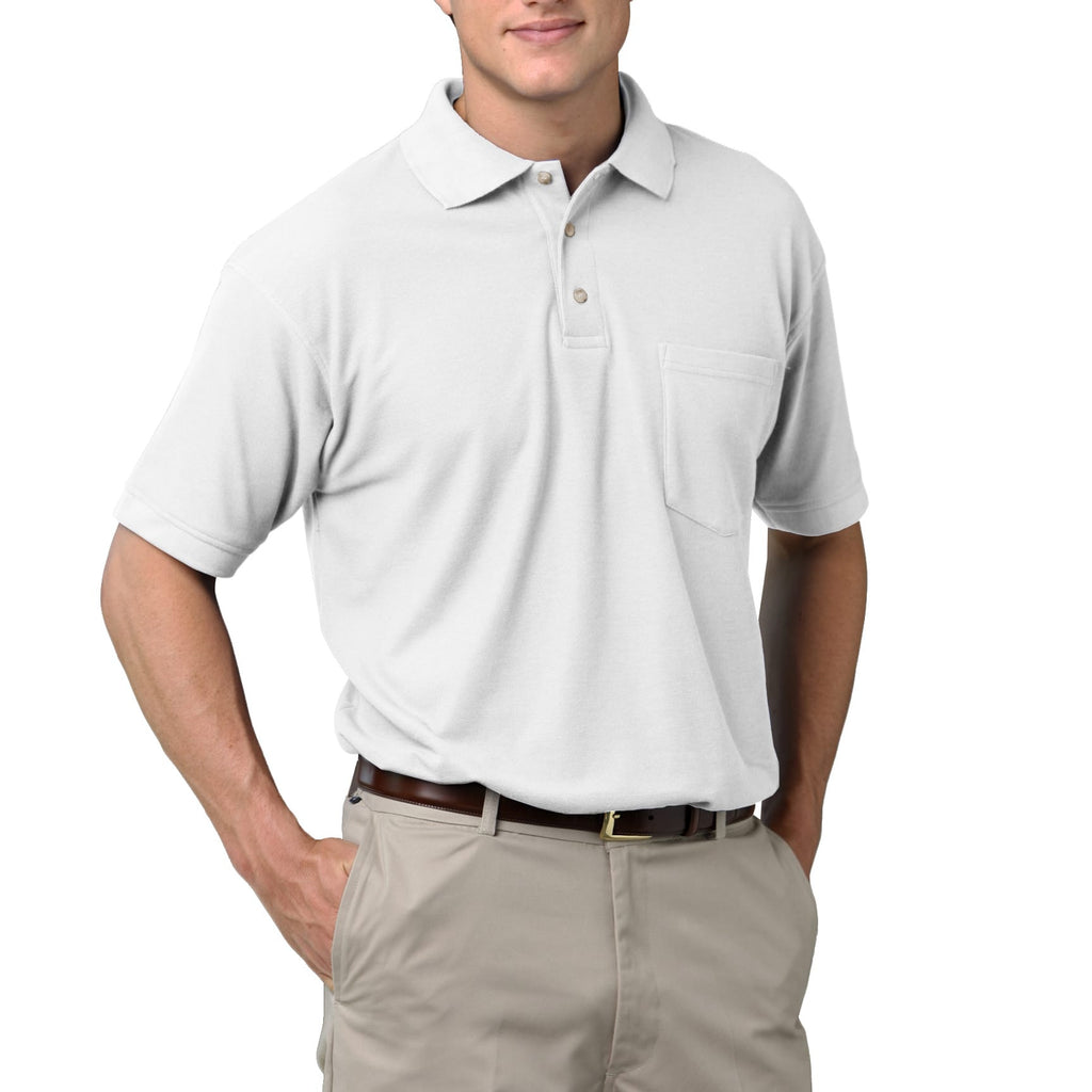 Blue Generation Men's 60/40 Pique Polo Shirt With Pocket-3
