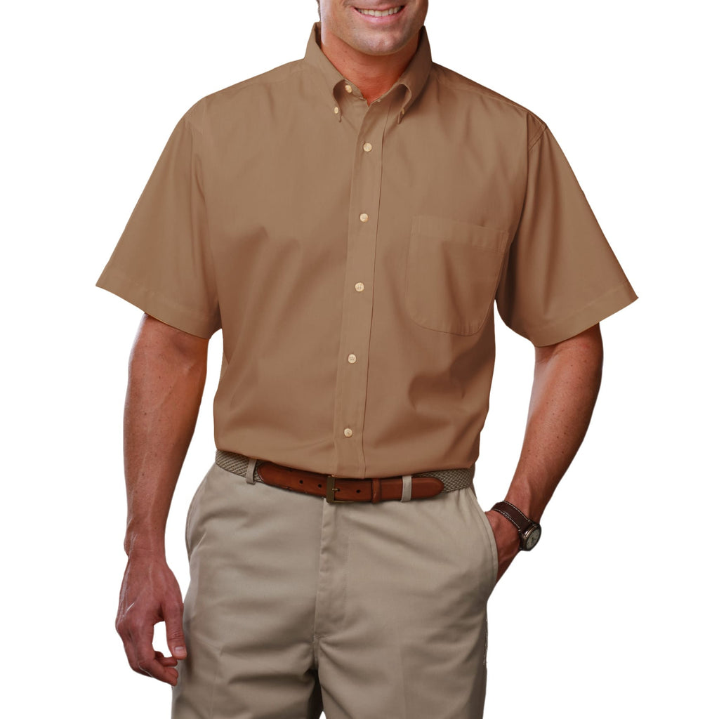 Blue Generation Men's TALL Short Sleeve Easy Care Poplin Shirt-6