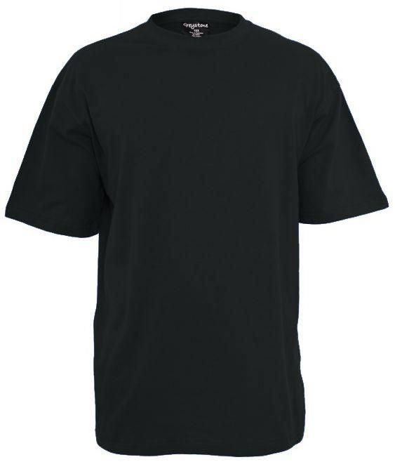 GREYSTONE Big Tall Man Cotton SHORT SLEEVE TEE SHIRT BLACK