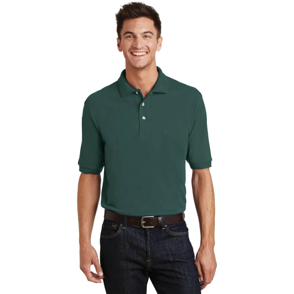 Port Authority Heavyweight Cotton Pique Polo with Pocket-3