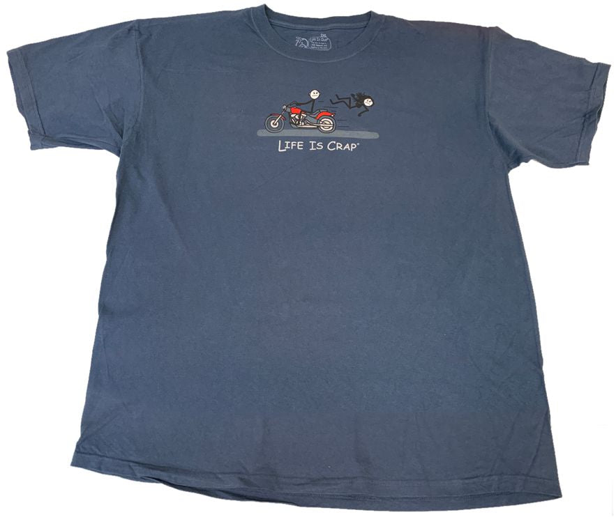 Life Is Crap Printed Tee Shirt Closeout