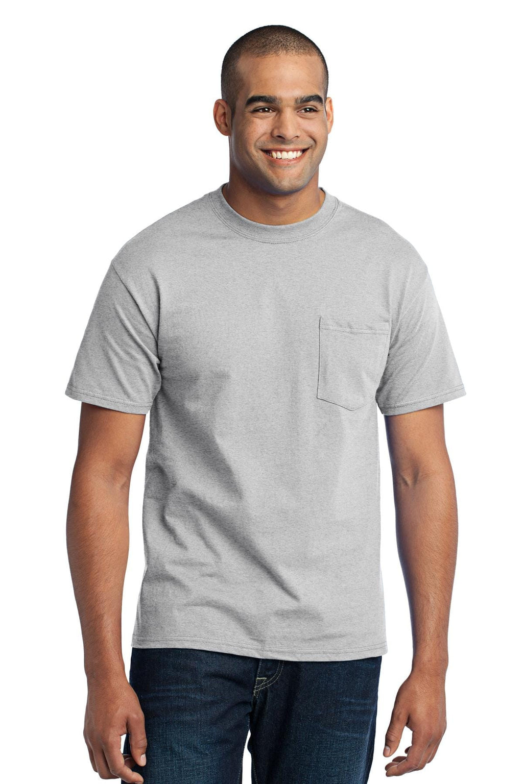 Port & Company 50/50 Poly/Cotton Pocket Tee-3
