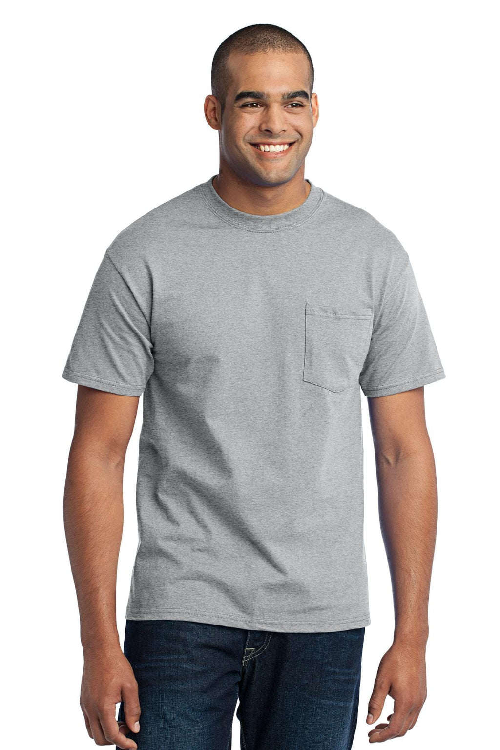 Port & Company 50/50 Poly/Cotton Pocket Tee-4
