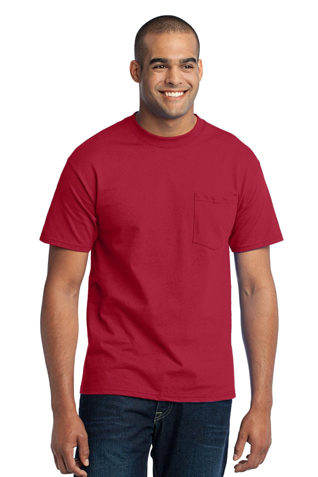 Port & Company 50/50 Poly/Cotton Pocket Tee-1