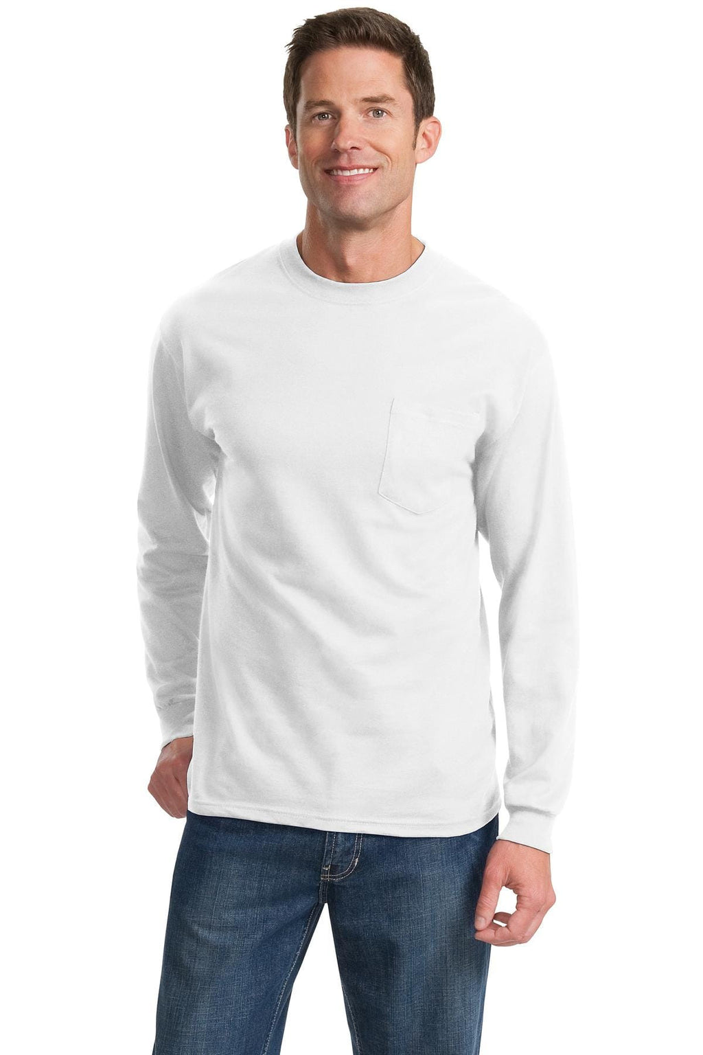 Port & Company Tall Long Sleeve Essential T-Shirt with Pocket-3