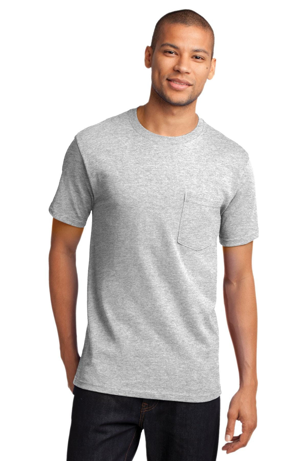 Port & Company Heavyweight Cotton Pocket Tee Shirt-15