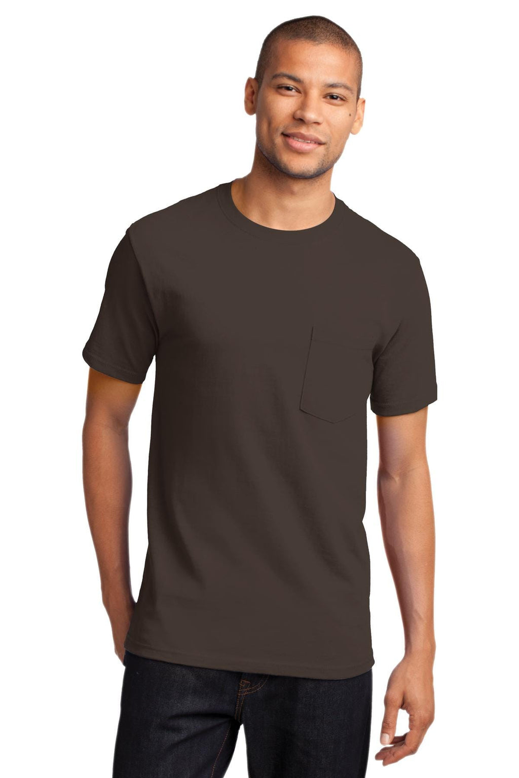 Port & Company Heavyweight Cotton Pocket Tee Shirt-12