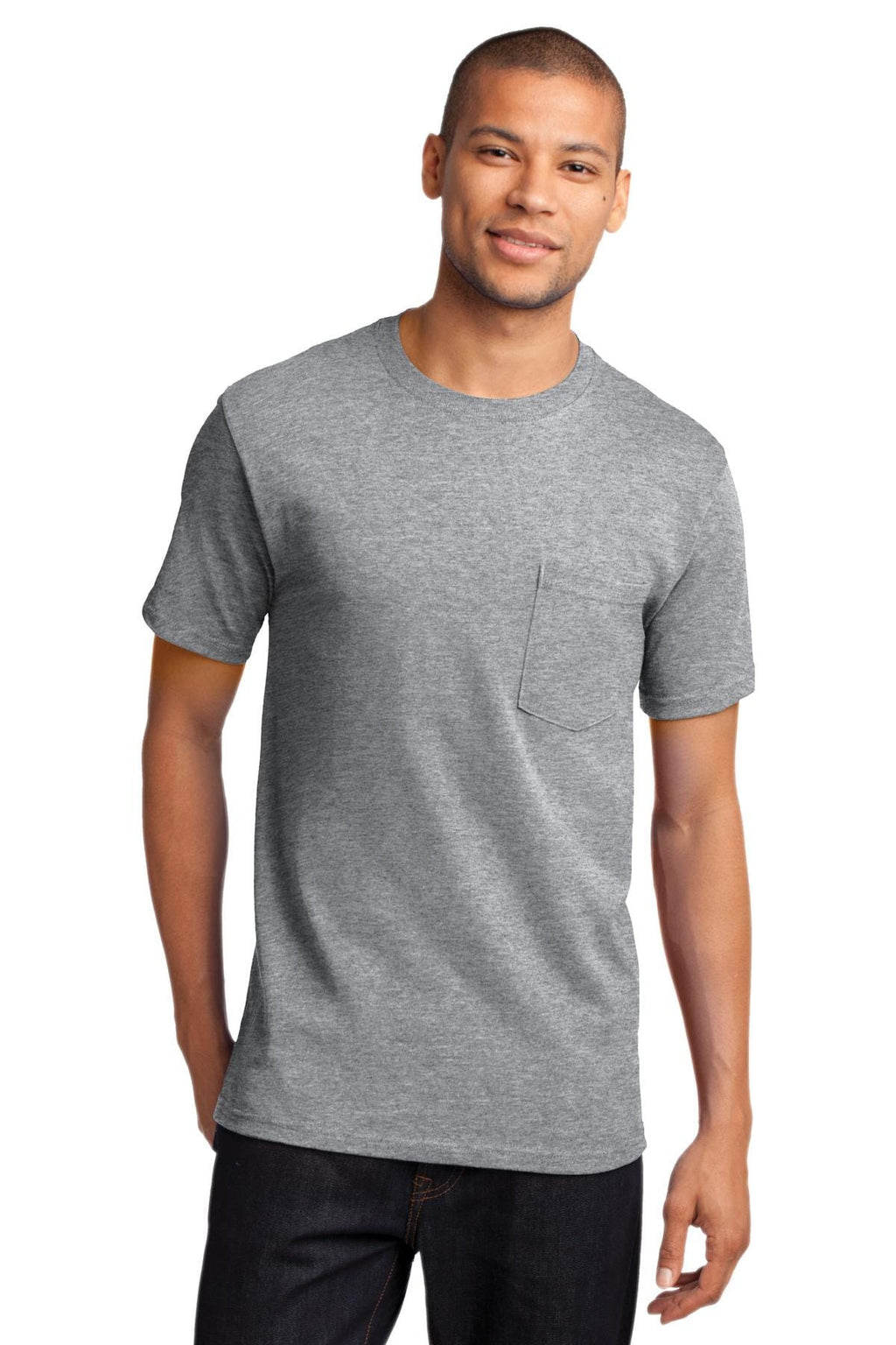 Port & Company Heavyweight Cotton Pocket Tee Shirt-13