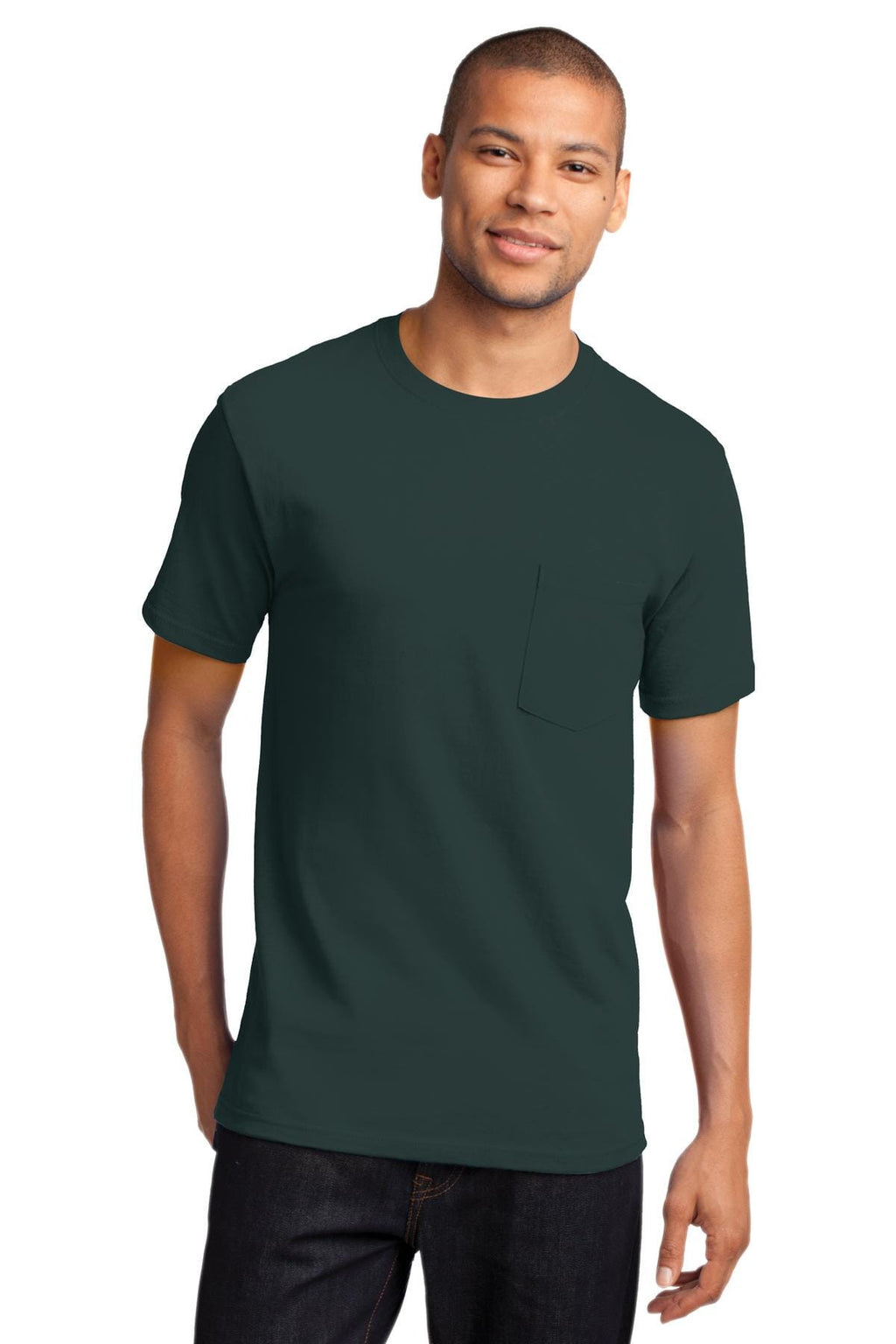 Port & Company Heavyweight Cotton Pocket Tee Shirt-7