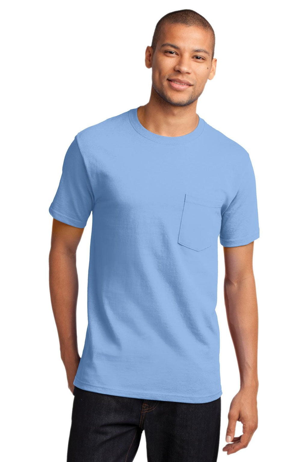Port & Company Heavyweight Cotton Pocket Tee Shirt-8