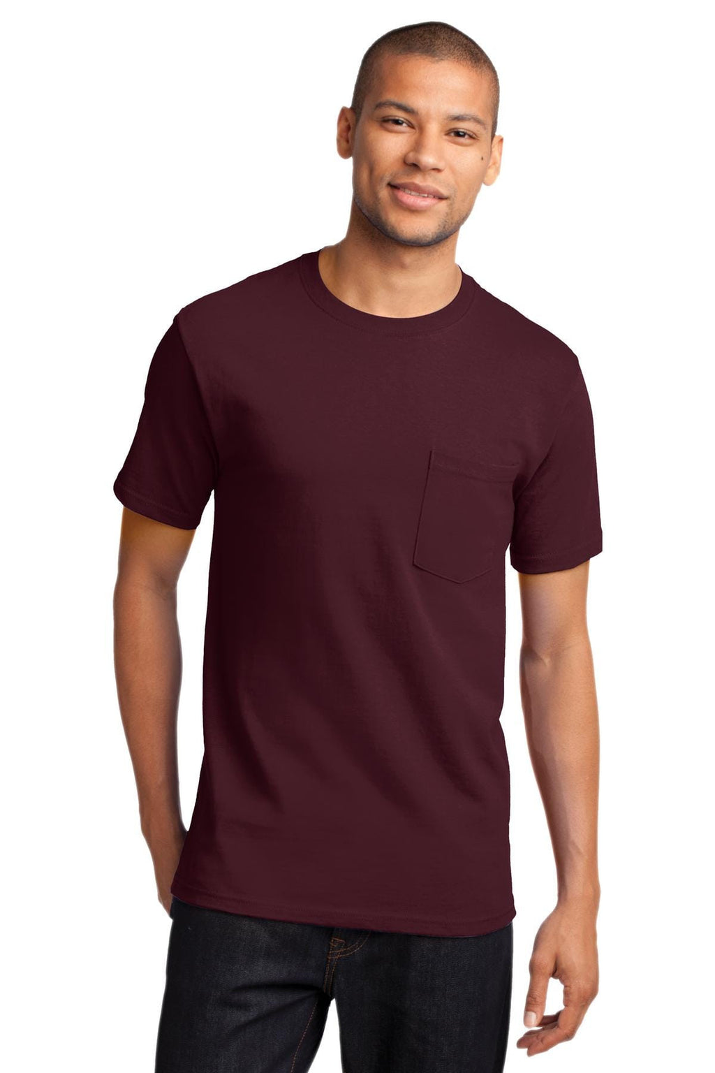 Port & Company Heavyweight Cotton Pocket Tee Shirt-10