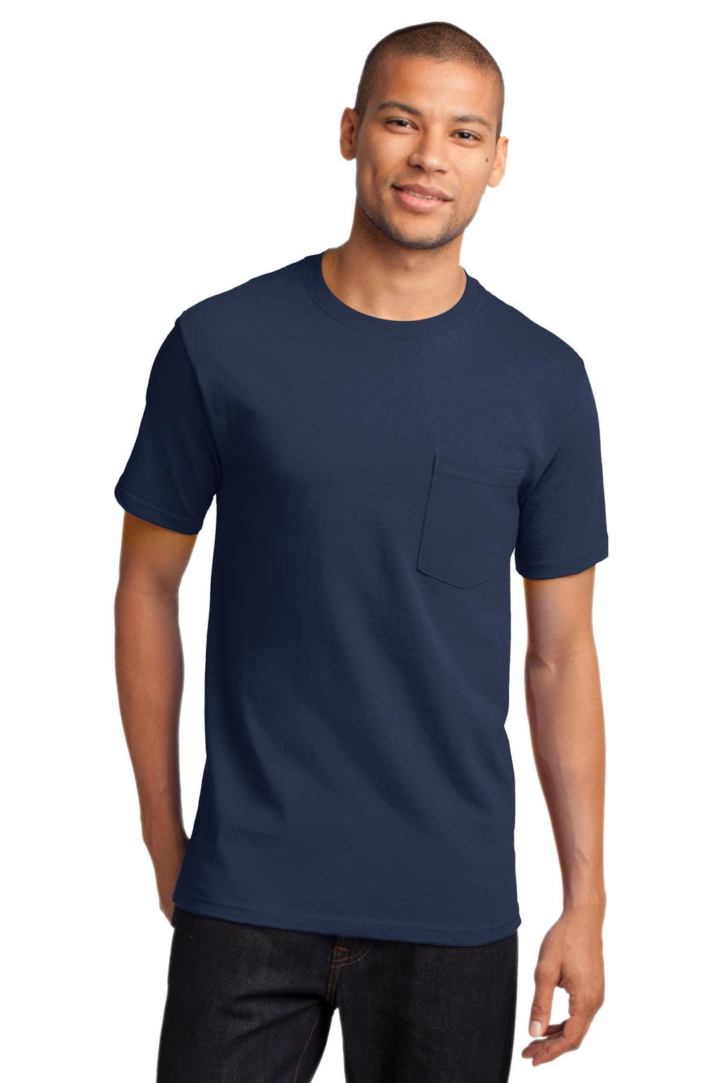 Port & Company Heavyweight Cotton Pocket Tee Shirt-3