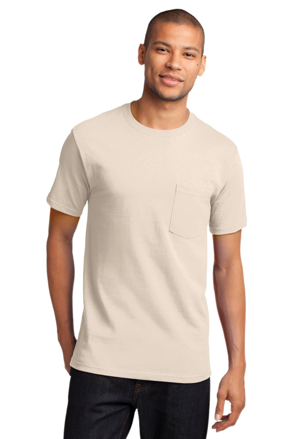 Port & Company Heavyweight Cotton Pocket Tee Shirt-6