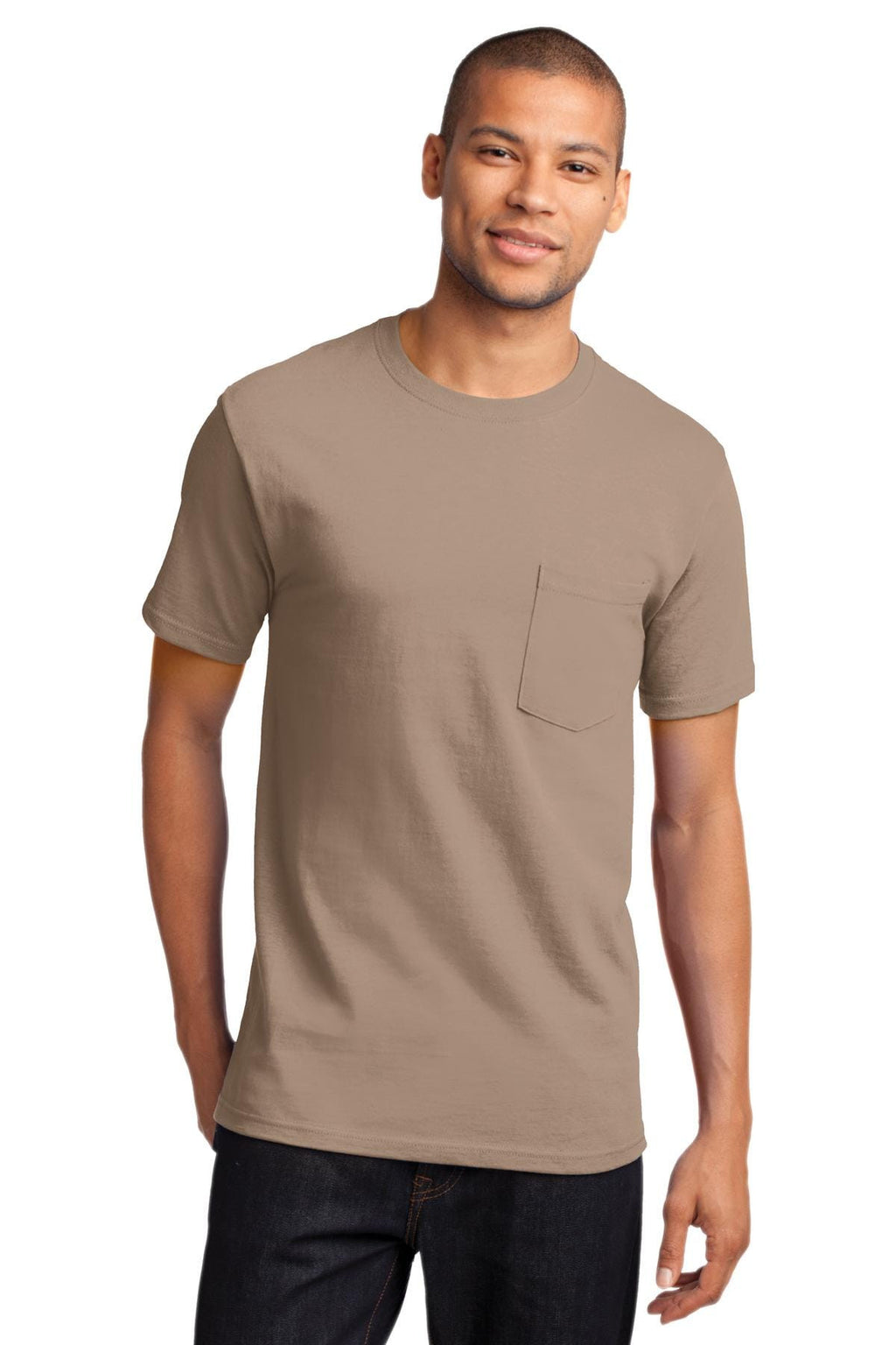 Port & Company Heavyweight Cotton Pocket Tee Shirt-2