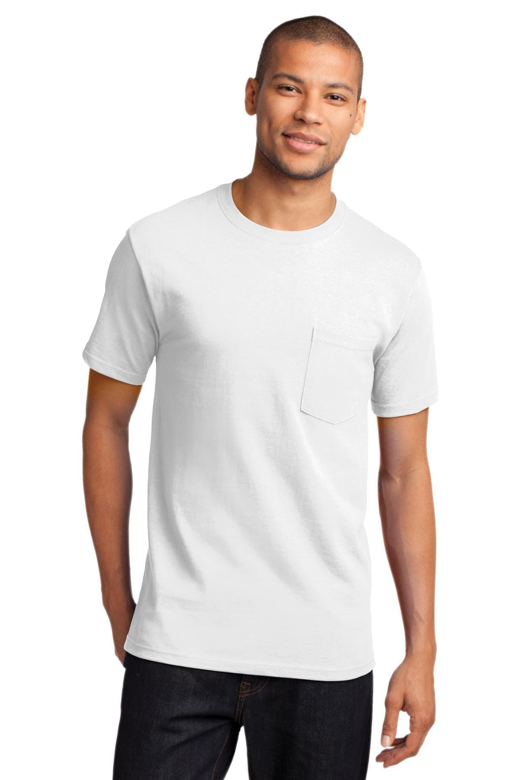 Port & Company Heavyweight Cotton Pocket Tee Shirt-4