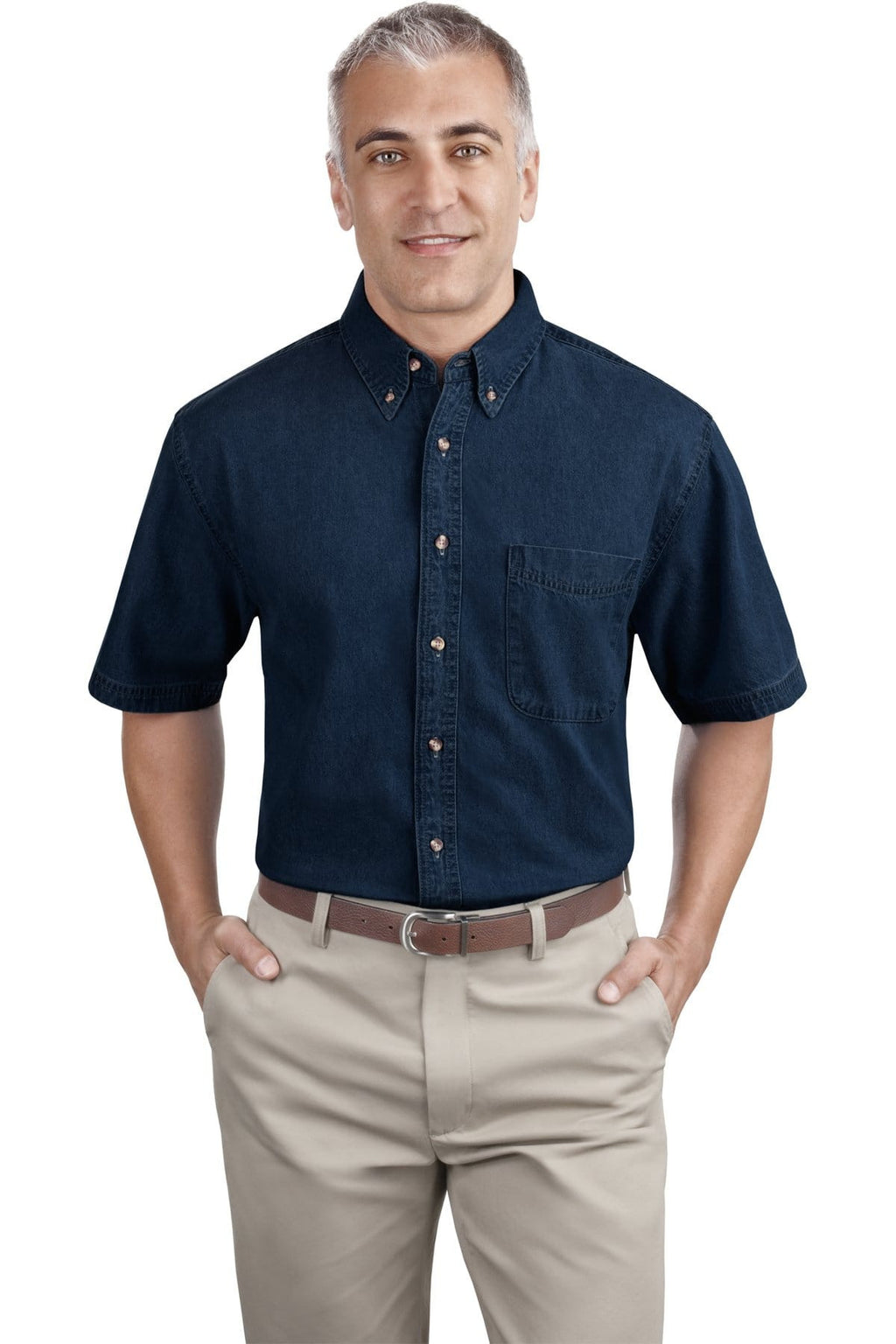 Port & Company Short Sleeve Value Denim Shirt-2