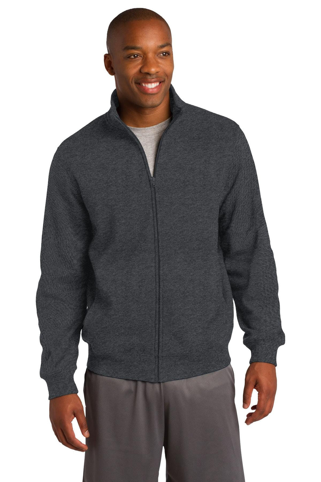 Sport-Tek Zip Sweat Jacket With Collar-2