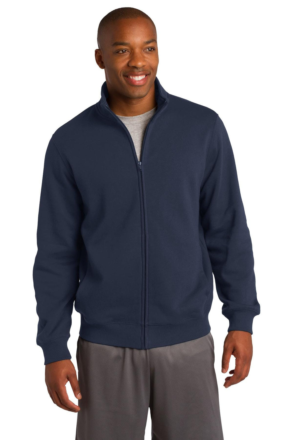 Sport-Tek Zip Sweat Jacket With Collar-3