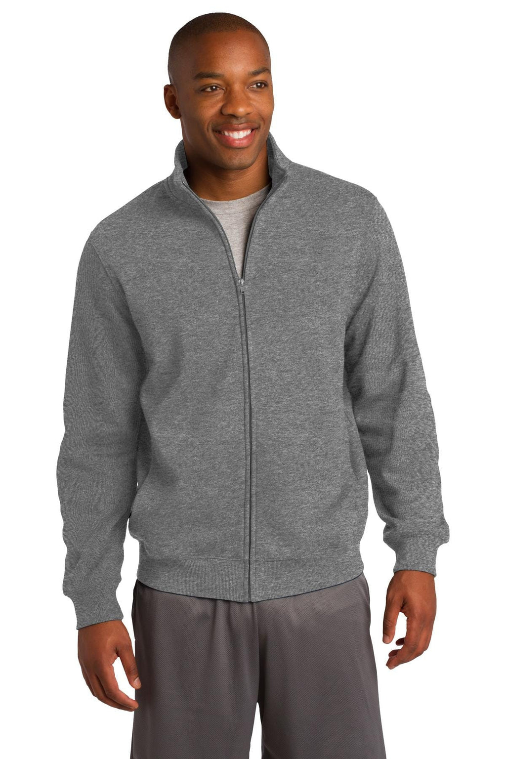 Sport-Tek Zip Sweat Jacket With Collar-4